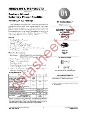 MBR0530T1G datasheet  